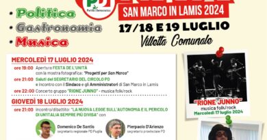 San Marco in Lamis, al via la Festa de l’Unità 2024